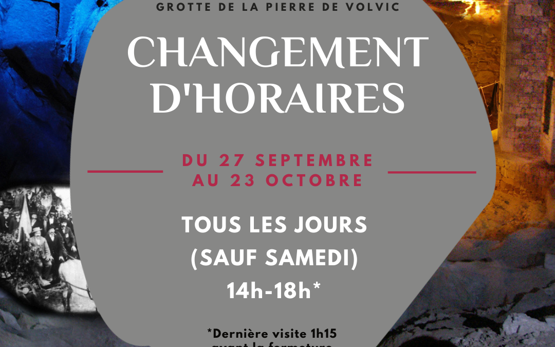 Changement d&rsquo;horaire septembre/octobre